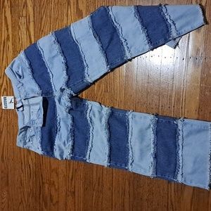 Ragged jeans size 34 blue two tone